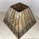 Vintage Tiffany Style Mission Arts & Crafts Stained Slag Glass Lamp Shade