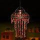 Vintage Tiffany Style Pattern Stained Glass Chandelier Lamp Shade Hanging Light