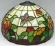 Vintage Tiffany Style Stained Glass 16 Lamp Shade Roses Flower Leaves Butterfly