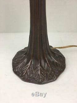 Vintage Tiffany Style Stained Glass Brass Lamp Shade Floral Flower MSRP $135
