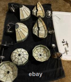 Vintage Tiffany Style Stained Glass Ceiling & Wall Sconce Light Shades