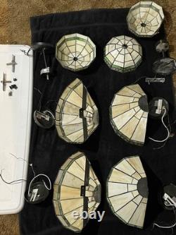 Vintage Tiffany Style Stained Glass Ceiling & Wall Sconce Light Shades