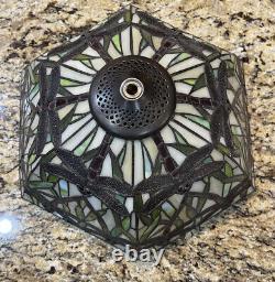Vintage Tiffany Style Stained Glass Dragonfly Victorian Lamp Shade 16