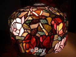 Vintage Tiffany Style Stained Glass Floral 14 Lamp Shade For Table Lamp