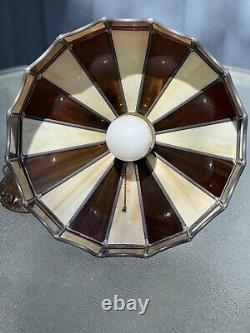 Vintage Tiffany Style Stained Glass Lamp Shade 15.5Diameter, 11 Height