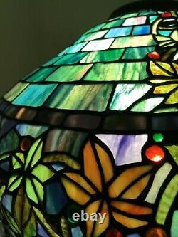 Vintage Tiffany Style Stained Glass Lamp Shade Beautiful Elegance