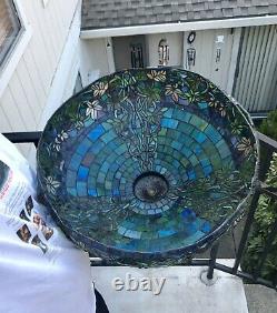 Vintage Tiffany Style Stained Glass Lamp Shade Beautiful Elegance