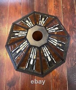 Vintage Tiffany Style Stained Glass Lamp Shade Fixture