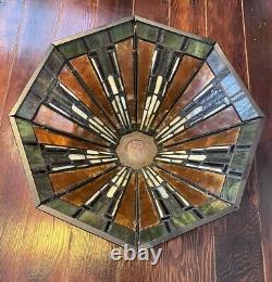 Vintage Tiffany Style Stained Glass Lamp Shade Fixture