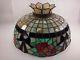 Vintage Tiffany Style Stained Glass Large 24 Hanging Lamp Shade 1crack 00501010