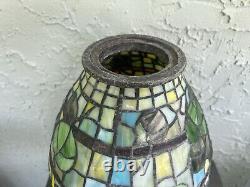 Vintage Tiffany Style Stained Glass Large Bell Lamp Shade (H 15-1/2)