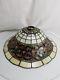 Vintage Tiffany-style Stained Glass Torchiere Floor Lamp Shade Jewellery Mosaic