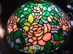 Vintage Tiffany Style Wisteria Stained Glass Lamp Shade # 20