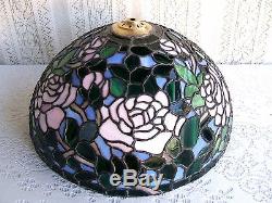 Vintage Tiffany Style Wisteria Stained Glass Lamp Shade # 20