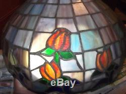 Vintage Tiffany or not ceiling light lamp shade mission arts and crafts