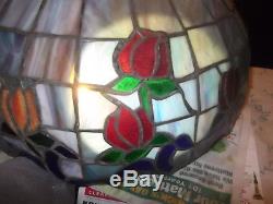 Vintage Tiffany or not ceiling light lamp shade mission arts and crafts