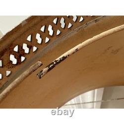 Vintage Tole Metal Lamp Shade black Gold floral painted READ