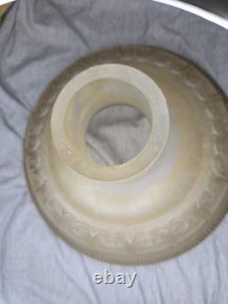Vintage Torchiere Floor vinrage torchiere frosted Glass Floral Art Nouveau