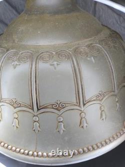 Vintage Torchiere Floor vinrage torchiere frosted Glass Floral Art Nouveau