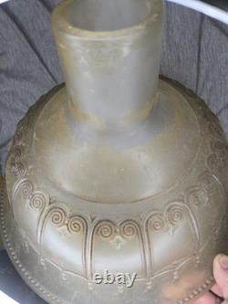 Vintage Torchiere Floor vinrage torchiere frosted Glass Floral Art Nouveau