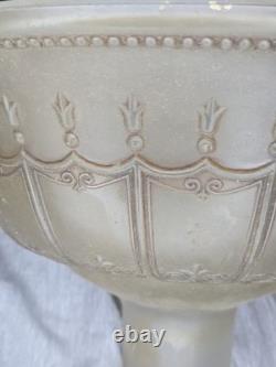 Vintage Torchiere Floor vinrage torchiere frosted Glass Floral Art Nouveau