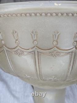 Vintage Torchiere Floor vinrage torchiere frosted Glass Floral Art Nouveau