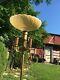 Vintage Torchiere Glass Lamp Shade Floor Lamp 62in 3 Arm Lamp 3 Way Light
