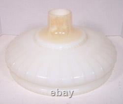 Vintage Torchiere Lamp Glass Shade Ribbed Design