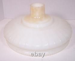 Vintage Torchiere Lamp Glass Shade Ribbed Design