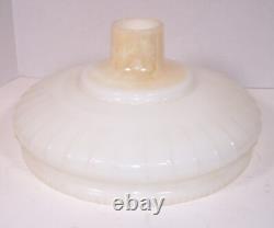 Vintage Torchiere Lamp Glass Shade Ribbed Design