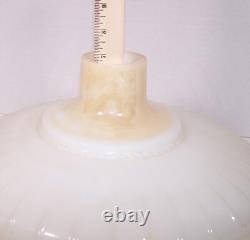 Vintage Torchiere Lamp Glass Shade Ribbed Design