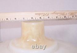 Vintage Torchiere Lamp Glass Shade Ribbed Design