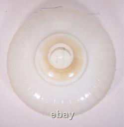 Vintage Torchiere Lamp Glass Shade Ribbed Design