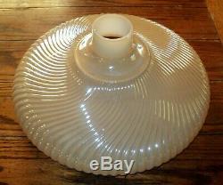 Vintage Torchiere Rib Swirl Lamp Shade 16 with 2 3/4 Fitter Antique