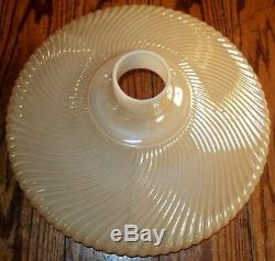 Vintage Torchiere Rib Swirl Lamp Shade 16 with 2 3/4 Fitter Antique