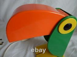 Vintage Toucan plastic light Ferrari Italian design 1970's