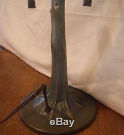 Vintage Tree Shape Base for Slag Glass Leaded Glass Lamp Shade Bradley & Hubbard