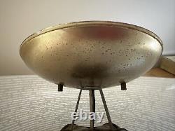 Vintage UFO Saucer Sputnik Ceiling Light Fixture Shade with Rings Space Age MCM