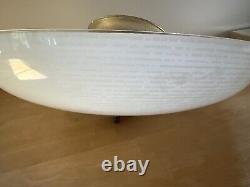 Vintage UFO Saucer Sputnik Ceiling Light Fixture Shade with Rings Space Age MCM