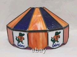 Vintage University Of Florida Gators Stained Glass Tiffany Style 14 Lamp Shade