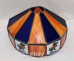 Vintage University Of Florida Gators Stained Glass Tiffany Style 14 Lamp Shade