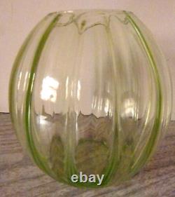 Vintage Uranium Glass Globe Sphere Lamp Shade