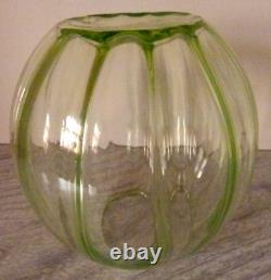 Vintage Uranium Glass Globe Sphere Lamp Shade