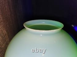 Vintage Uranium Vaseline Custard Glass 7 Globe Shade