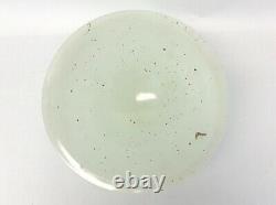 Vintage Used Ribbed Off White Glass Ceiling Lamp Shade Part Dobic 1231