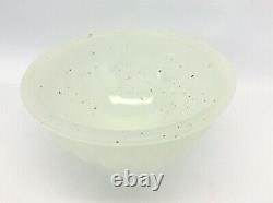 Vintage Used Ribbed Off White Glass Ceiling Lamp Shade Part Dobic 1231