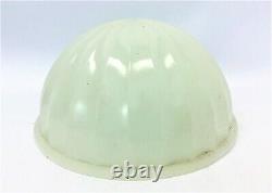 Vintage Used Ribbed Off White Glass Ceiling Lamp Shade Part Dobic 1231