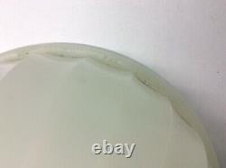 Vintage Used Ribbed Off White Glass Ceiling Lamp Shade Part Dobic 1231