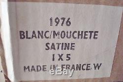 Vintage VV French Blanc/Mouchete Satin 4 glass lamp shadesM4