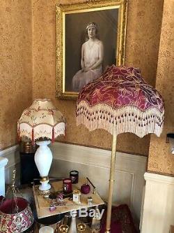 Vintage Victorian Antique Style Traditional Downton Abbey Silk Gold Lampshade